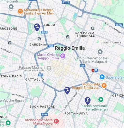 reggio emilia italy google map.